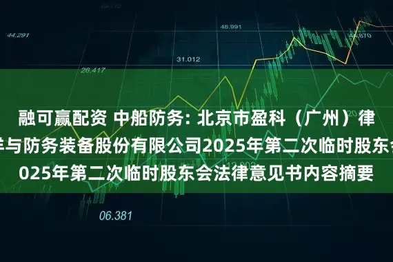 融可赢配资 中船防务: 北京市盈科（广州）律师事务所关于中船海洋与防务装备股份有限公司2025年第二次临时股东会法律意见书内容摘要